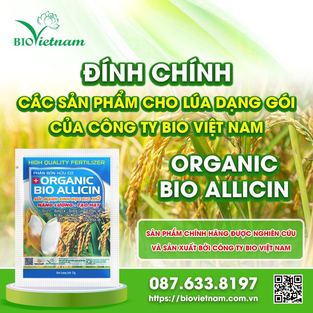 Sản phẩm: Phân bón Organic Bio Allicin