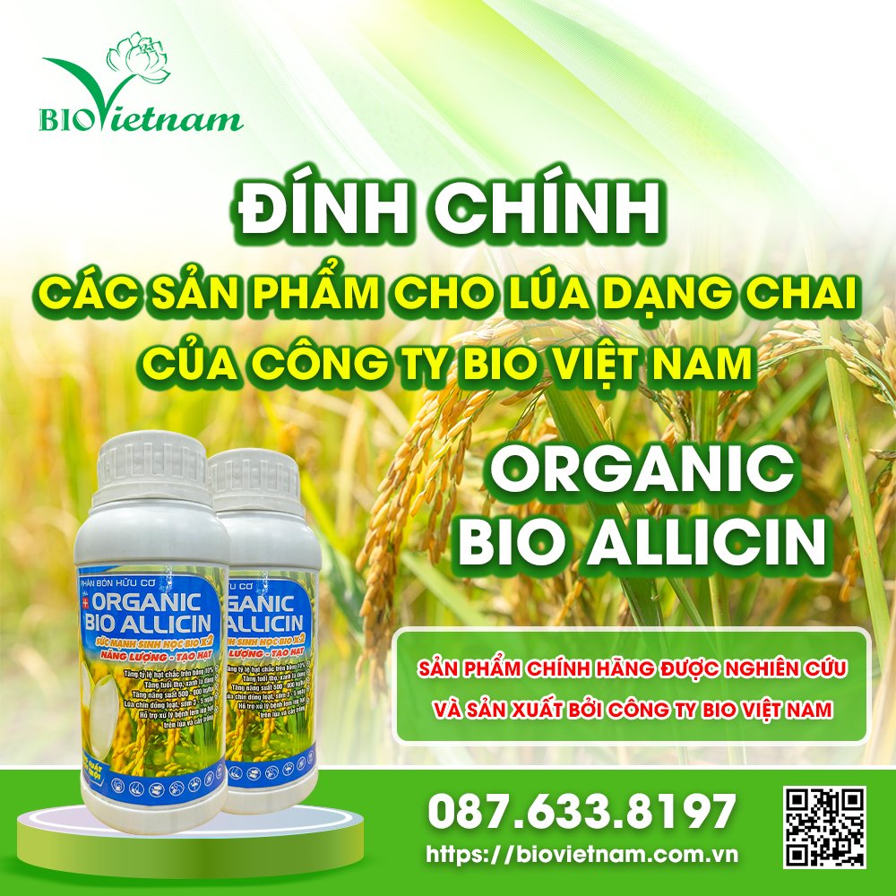 Sản phẩm: Phân bón chai Organic Bio Allicin 