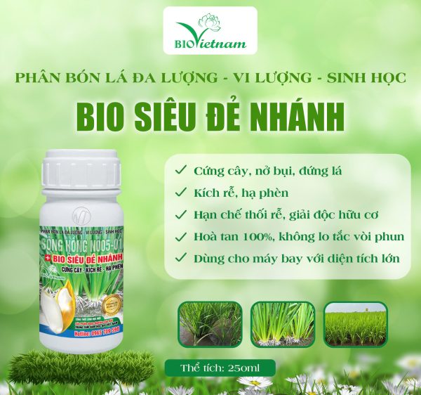 Bio Siêu Đẻ Nhánh Dạng Chai - Công Thức Sinh Học Cao Cấp