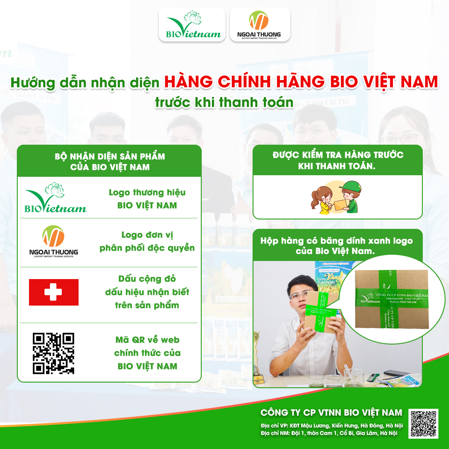 HƯỚNG DẪN NHẬN DIỆN HÀNG CHÍNH HÃNG TRƯỚC KHI THANH TOÁN