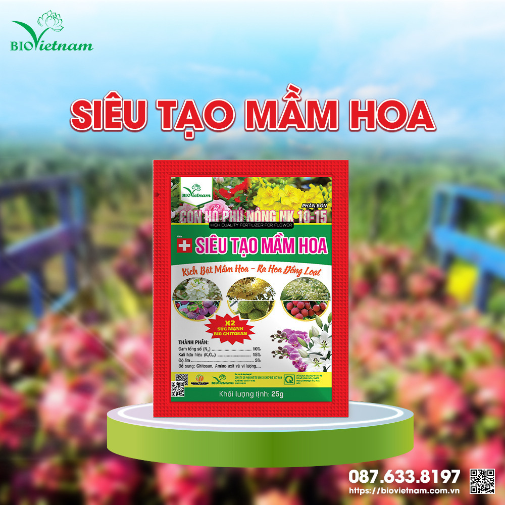 Siêu Tạo Mầm Hoa - Phân bón dinh dưỡng hoàn hảo cho các loại hoa trồng